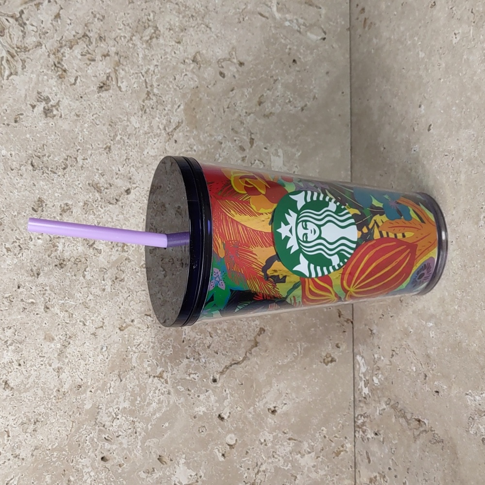 Starbucks 2022 Summer Forest Dreamscape Floral 16oz Acrylic Tumbler